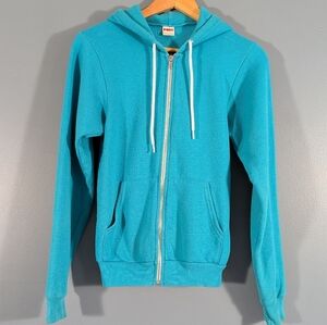 ❤️ American Apparel Teal Zip Hoodie XS
